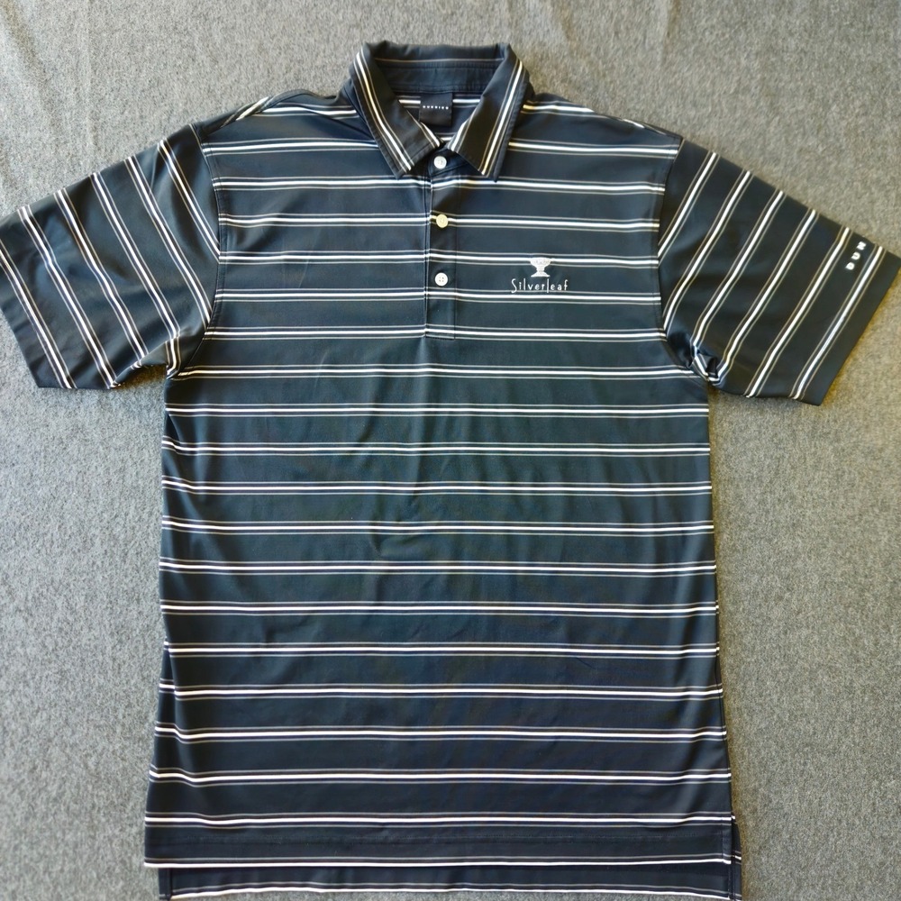 Dunning Polo Silverleaf Golf Club Logo Coolmax Size Large Activewear Athleisure - Picture 2 of 10
